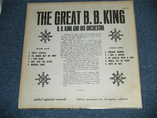 画像: B.B.KING B.B. KING - THE GREAT B.B.KING (Reissue of CROWN 5143) (VG+++/VG+++)  / 197? US Reissue Used LP 