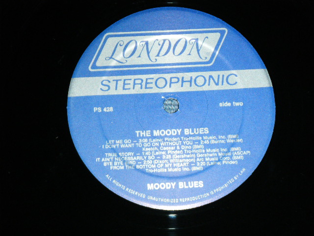 画像: The MOODY BLUES - #1 : GO NOW  (  MATRIX # A) A-1  PS428 ZAL-6787 /  B)A-1  PS428  ZAL-6788  ) ( Ex+++/MINT-)  / 1965 US AMERICA  ORIGINAL  "DARK BLUE LABEL"  STEREO   Used LP
