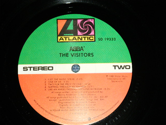 画像: ABBA -  THE VISITORS( Ex++/Ex+++)  / 1981US AMERICA ORIGINAL Used  LP 