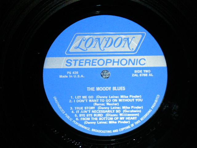 画像: The MOODY BLUES - #1 : GO NOW  (  MATRIX # A) ZAL-6787-11 AL/  B) ZAL-6788-4 AL  11.9,70  ) ( Ex/Ex+++)  / 1965 US AMERICA  ORIGINAL  "DARK BLUE LABEL"  STEREO   Used LP