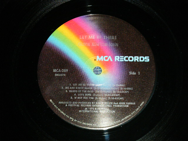 画像: OLIVIA NEWTON-JOHN -  LET ME BE THERE (Matrix# W2/W3)  ( Ex-/Ex+++)  /1973 US AMERICA   ORIGINAL Used LP 
