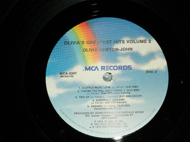 画像: OLIVIA NEWTON-JOHN - GREATEST HITS VOL.2   (Matrix #  WL-6 / WL-7 )  (MINT-/MINT- )  /1981 US AMERICA ORIGINAL Used LP 