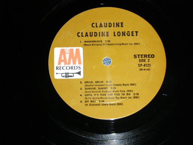 画像: CLAUDINE LONGET -  CLAUDINE ( Matrix # :SP-4141 1-A △10146  / SP-4142 1-F △10146-x  )( Ex+++/MINT-) / 1967 US AMERICA ORIGINAL "BROWN Label"  Used LP 
