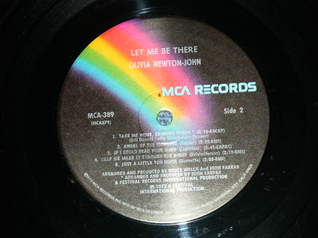 画像: OLIVIA NEWTON-JOHN -  LET ME BE THERE (Matrix# W2/W3)  ( Ex++/Ex+++)  /1973 US AMERICA   ORIGINAL Used LP 