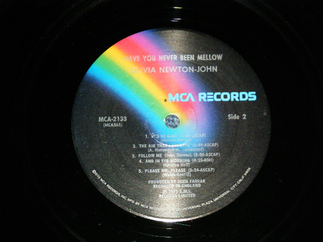 画像: OLIVIA NEWTON-JOHN - HAVE YOU NEVER BEEN MELLOW (Matrix # W4/W8)  ( Ex/Ex++ )  /1975 US AMERICA ORIGINAL Used LP 