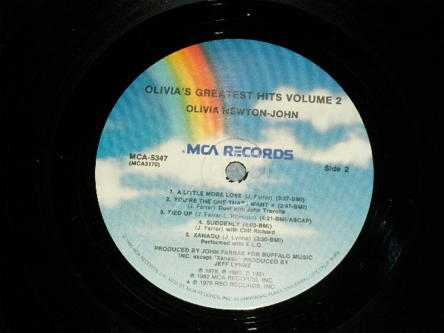 画像: OLIVIA NEWTON-JOHN - GREATEST HITS VOL.2   (Matrix #  WL-3 / WL-3 )  ( Ex+/Ex++ Looks:Ex+)  /1981 US AMERICA ORIGINAL Used LP 