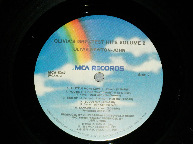 画像: OLIVIA NEWTON-JOHN - GREATEST HITS VOL.2   (Matrix #  WL-6 / WL-6 )  ( Ex++/Ex+++ Looks:Ex++ )  /1981 US AMERICA ORIGINAL "PROMO" Used LP 