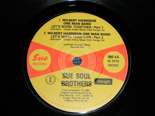 画像: v.a.Omnibus ( WILBERT HARRISON,PRINCE LA LA,DEREK MARTIN) - SUE SOUL BROTHERS (Ex+++,Ex/Ex++)  / 1983 UK ENGLAND ORIGINAL Used 7"33 EP 