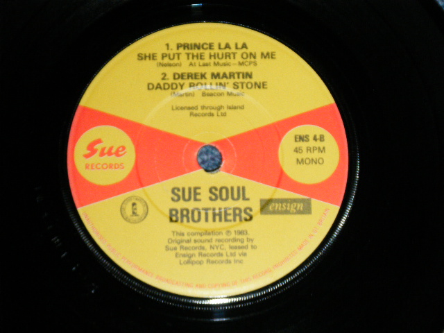 画像: v.a.Omnibus ( WILBERT HARRISON,PRINCE LA LA,DEREK MARTIN) - SUE SOUL BROTHERS (Ex+++,Ex/Ex++)  / 1983 UK ENGLAND ORIGINAL Used 7"33 EP 