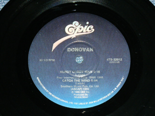 画像: DONOVAN - 4 PLAY  (Ex+++,Ex+++)  / 1987 CANADA Used 7"33 EP 
