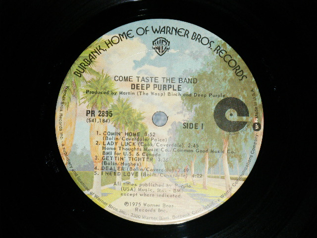 画像: DEEP PURPLE - COME TASTE THE BAND ( Ex+++/.MINT-)  / 1975 US AMERICA ORIGINAL 1st Press Label "BURBANK STREET Label" Used  LP 