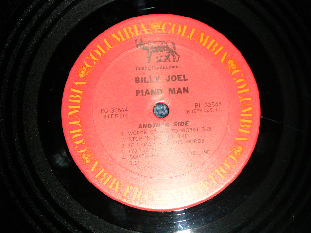 画像: BILLY JOEL -  PIANO MAN ( Ex+++/Ex+++ ) / 1973 US AMERICA  ORIGINAL "1st Press" Used LP