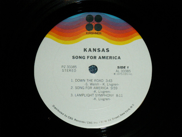 画像: KANSAS - SONG FOR AMERICA  (MINT-/MINT-) With ORIGINAL INNER SLEEVE  /  1975 US AMERICA ORIGINAL Used  LP 