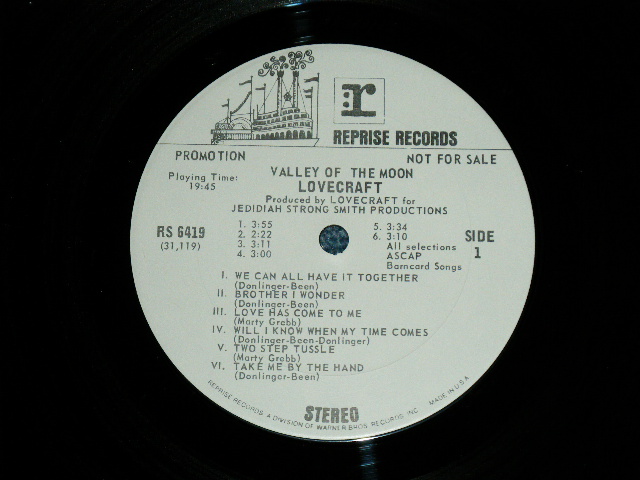 画像: LOVECRAFT ( Ex: H.P.LOVE CRAFT ) -  VALLEY OF THE MOON ( Ex/Ex+++ ) / 1970  US AMERICA ORIGINAL "WHITE LABEL PRONO" Used LP  