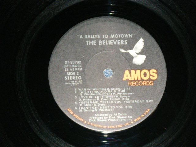 画像: The BILIEVERS - A SALUTE TO MOTOWN (FUNKY INST) ( Ex/Ex++ Looks:Ex+ ) / 1970's  US America ORIGINAL Used LP 