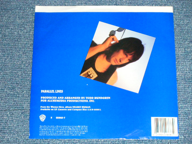 画像: TODD RUNDGREN - PARALLEL LINES   ( Ex+++/Ex+++ ) / 1989 US AMERICA ORIGINAL Used 7"Single 