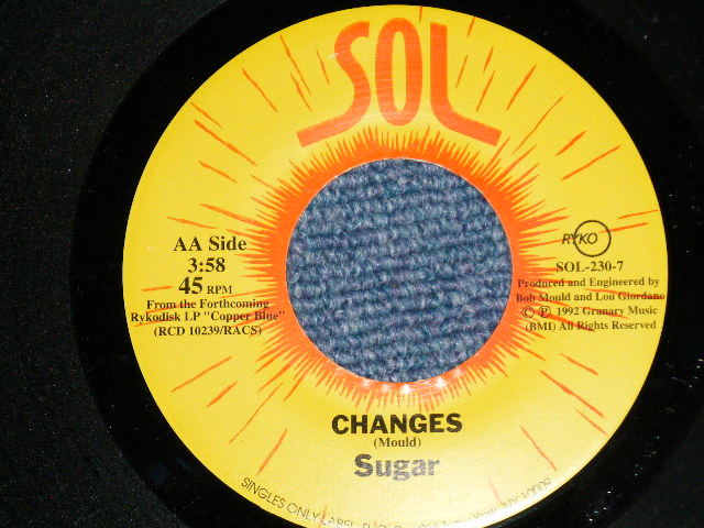 画像: Sugar ( BOB MOULD : ex HUSKER DU ) - HELPLESS / CHANGES ( MINT-/MINT)  / 1992  US AMERICA  ORIGINAL Used 7" Single