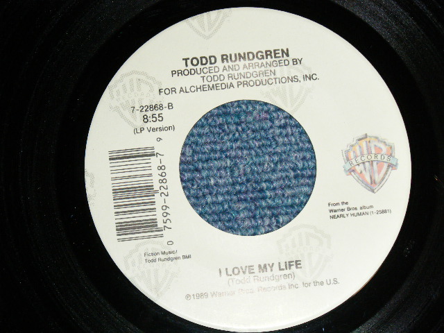 画像: TODD RUNDGREN - PARALLEL LINES   ( Ex+++/Ex+++ ) / 1989 US AMERICA ORIGINAL Used 7"Single 