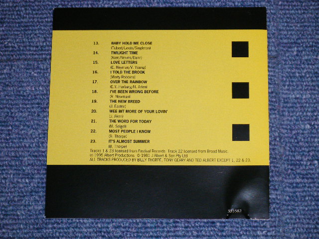 画像: BILLY THORPE & The AZTECS - IT'S ALL HAPPENING : 23 ORIGINAL HITS 1964-1975  (Ex/MINT)  / 1997 AUSTRALIA ORIGINAL "1st ISSUE" Used CD 
