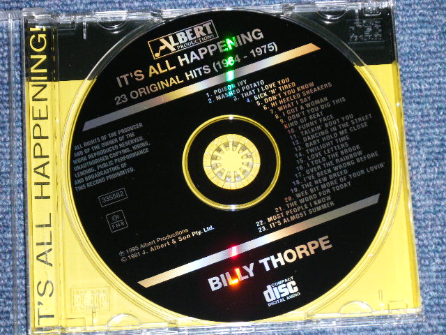 画像: BILLY THORPE & The AZTECS - IT'S ALL HAPPENING : 23 ORIGINAL HITS 1964-1975  (Ex/MINT)  / 1997 AUSTRALIA ORIGINAL "1st ISSUE" Used CD 