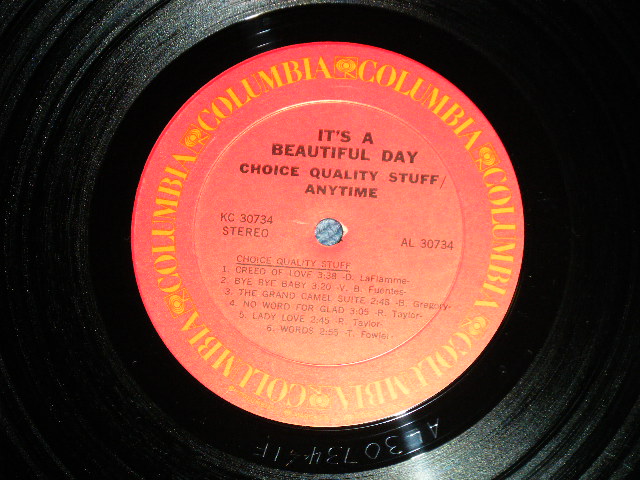 画像: IT'S A BEAUTIFUL DAY -CHOICE QUALITY STUFF /ANYTIME : With SONG SHEET INSERTS (Matrix # A)AL-30734-1H / B) BL-30734-1E )(Ex++/MINT-) / 1971 US AMERICA ORIGINAL "PROMO"  Used LP 