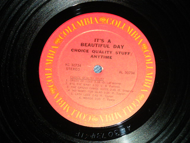 画像: IT'S A BEAUTIFUL DAY -CHOICE QUALITY STUFF /ANYTIME : With SONG SHEET INSERTS (Matrix # A)AL-30734-1H / B) BL-30734-1E )(Ex++/MINT-) / 1971 US AMERICA ORIGINAL "PROMO"  Used LP 