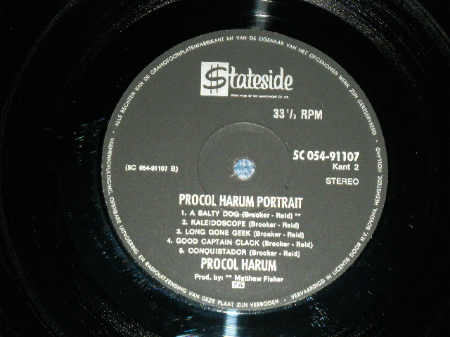 画像: PROCOL HARUM - PROCOL HARUM PORTRAIT   (Ex+/MINT-) / 1970 HOLLAND ORIGINAL?  Used LP