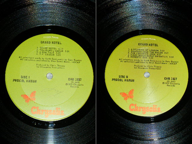 画像: PROCOL HARUM -  GRAND HOTEL  (Ex+/Ex+++) / 1973 US AMERICA  ORIGINAL "With BOOKLETl" Used LP