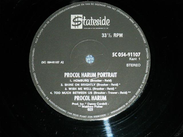 画像: PROCOL HARUM - PROCOL HARUM PORTRAIT   (Ex+/MINT-) / 1970 HOLLAND ORIGINAL?  Used LP
