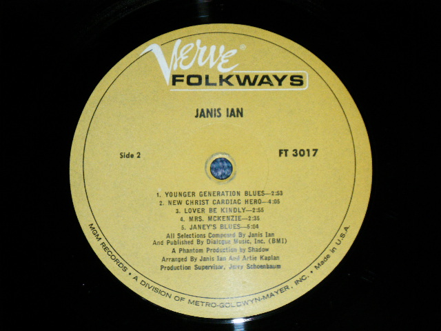 画像: JANIS IAN -  JANIS IAN ( Ex++/MINT-)  / 1967 US ORIGINAL  "1st Press Issued Label" on "2nd Issued Jacket" "PROMO HOLEl?"  MONO Used LP