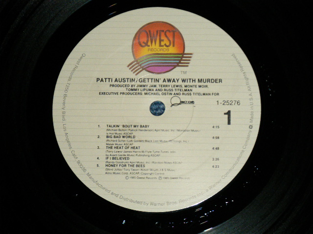 画像: PATTI AUSTIN - GETTIN' AWAY WITH MURDER( Ex++/Ex+++) / 1985 US AMERICA ORIGINAL Used LP 