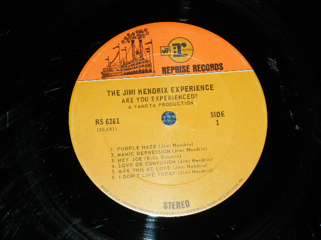 画像: JIMI HENDRIX - ARE YOU EXPERIENCED( Matrix Number  A)RS 6261-A-30681-1F / B) 30682  RS-6261 B 1A)(VG/Ex+ Looks:Ex-) / 1968 US AMERICA ORIGINAL 2nd Press "2 COLOR:ORANGE & BROWN Label"  Used  LP 