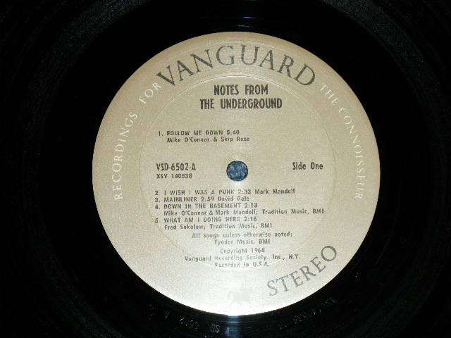 画像: NOTES FROM THE UNDERGROUND -  NOTES FROM THE UNDERGROUND ( Ex+/Ex+++ ) / 1967 US AMERICA ORIGINAL STEREO   Used LP 