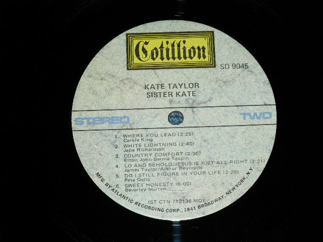 画像: KATE TAYLOR ( SISTER of JAMES TAYLOR ) - SISTER KATE ( Ex+++/Ex+++) / 1971 US AMERICA ORIGINAL "With OUTER SHRINK WRAP"  Used LP