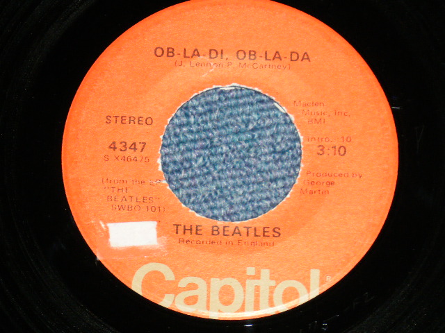 画像: THE BEATLES - OB-LA-DI OB-LA-DA  (  Ex++/Ex+++ ) / 1976 US ORIGINAL  Label Used 7" inch Single  With PICTURE SLEEVE