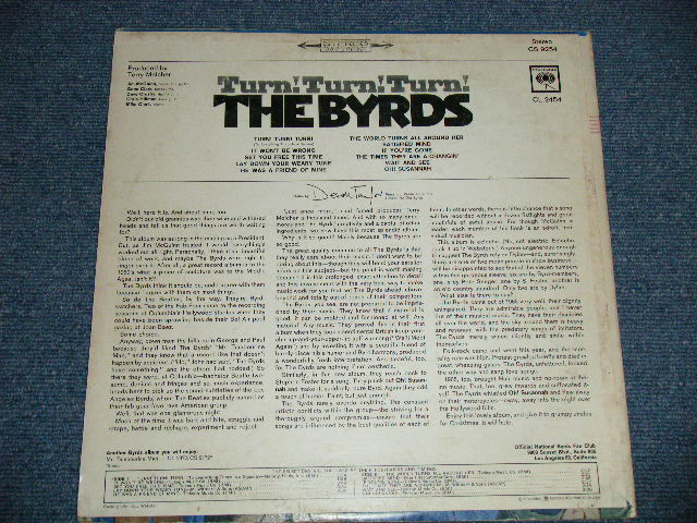 画像: BYRDS, THE - TURN! TURN! TURN!(Matrix # A) 1A / B) 1B ) (VG+++/Ex++) / 1965 US AMERICA ORIGINAL "360 SOUND Label" STEREO Used LP 