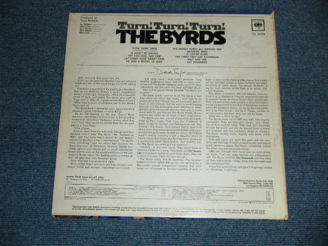 画像: BYRDS, THE - TURN! TURN! TURN!  (Matrix # A) 1B / B) 1A )( Ex-/Ex++ Looks:Ex+ ) / 1965 US AMERICA ORIGINAL MONO '360 Sound Label' Used LP 