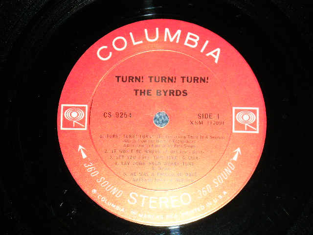 画像: BYRDS, THE - TURN! TURN! TURN!(Matrix # A) 1F / B) 1F ) (Ex++/Ex++ ) / 1965 US AMERICA ORIGINAL "360 SOUND Label" STEREO Used LP 