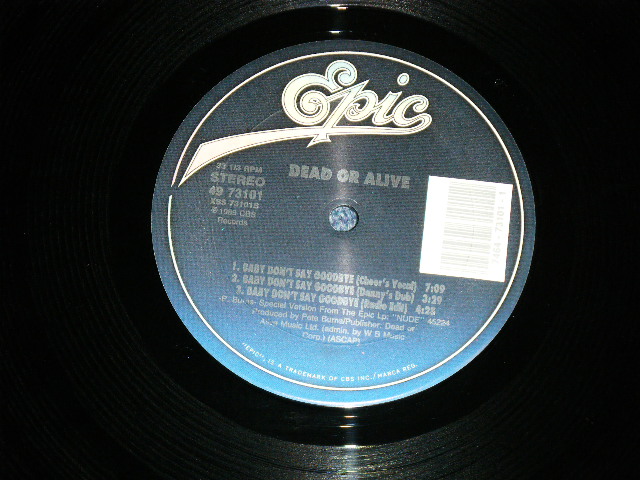 画像: DEAD OR ALIVE  - COME HOME WITH ME BABY ( Ex+++/MINT-)   / 1989  US AMERICA ORIGINAL Used 12" 