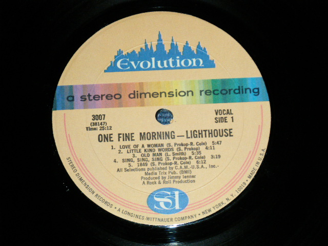 画像: LIGHTHOUSE - ONE FINE MORNING (Ex+++/MINT-) / 197?  US AMERICA ORIGINAL "RECORDS CLUB Release Version" Used LP