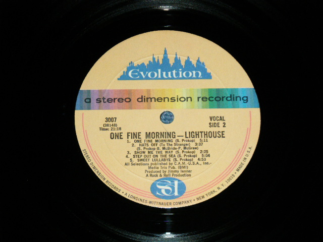 画像: LIGHTHOUSE - ONE FINE MORNING (Ex++.Ex++Looks:VG+++, Ex+++) / 1971 US AMERICA ORIGINAL Used LP