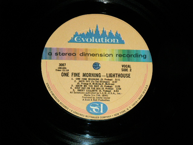 画像: LIGHTHOUSE - ONE FINE MORNING (Ex+++/MINT-) / 1971 US AMERICA ORIGINAL Used LP