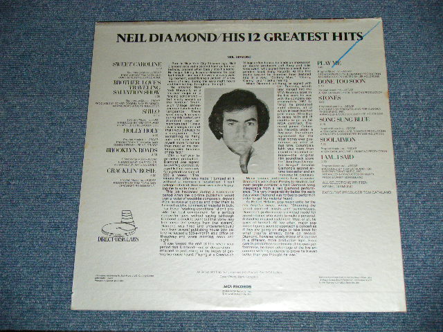 画像: NEIL DIAMOND -  HIS 12 GREATEST HITS  ( Ex/Ex+++ ) / 1982 US AMERICA "HALF SPEED MASTER" "SUPER DISC" Used   LP