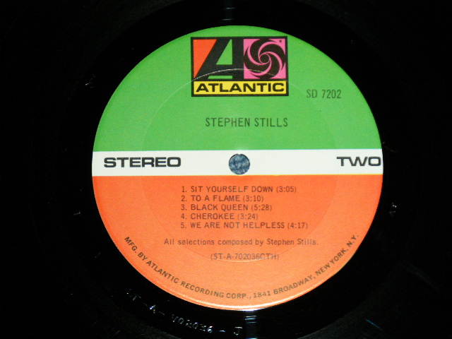 画像: STEPHEN STILLS - STEPHEN STILLS (Matrix #A)ST-A-70235-G  MADDEN AT [ARTISAN Mark] T  B)ST-A-70236-J  AT W A [ARTISAN Mark] T 1) "CTH/TERRE HAUTE Press in INDIANA"(Ex++/MINT-)  / 1970 US AMERICA ORIGINAL 1st Press Label "1841 BROADWAY at Bottom Label""  Used LP 