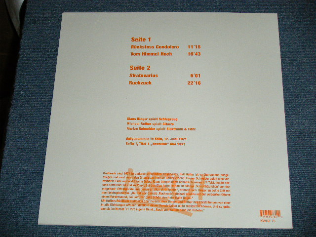 画像: KRAFTWERK - RUCKZUCK!  ( NEW )  / GERMAN GERMANY "BRAND NEW" LP