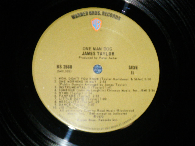 画像: JAMES TAYLOR -  ONE MAN DOG  ( MINT-/MINT-) / 1972 CANADA ORIGINAL 1st Press "GREEN with "WB" Label" Used  LP
