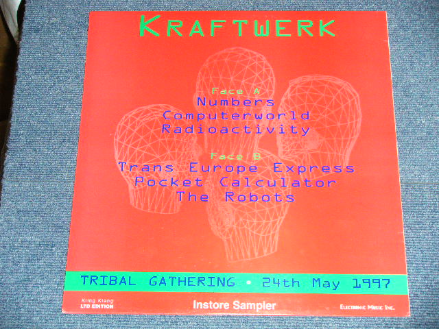 画像: KRAFTWERK - TRIBAL GATHERING : 24TH MAY1997 ( NEW )  / 1997 UK ORIGINAL "RED WAX Vinyl" "BRAND NEW" LP