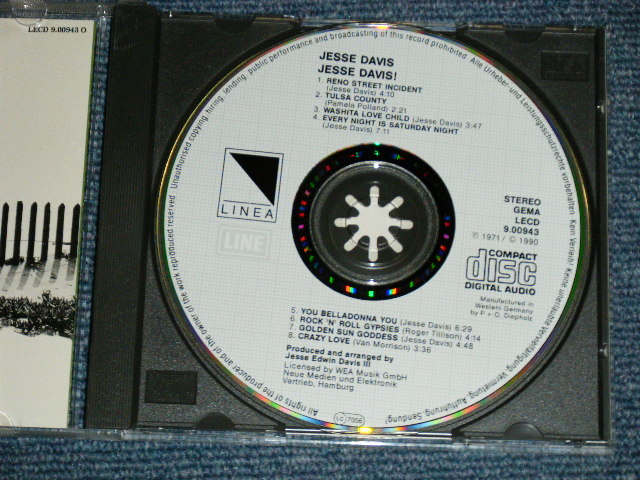 画像: JESSE DAVIS ( JESSE ED DAVIS ) - JESSE DAVIS   (MINT-/MINT)  / 1990 GERMAN GERMANY  ORIGINAL Used CD 