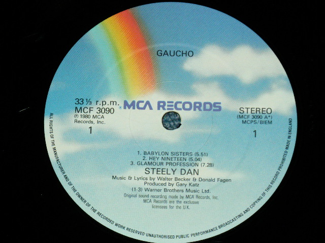 画像: STEELY DAN - GAUCHO (Ex-/VG+++, MINT- )  / 1980 UK ENGLANDORIGINAL Used LP 
