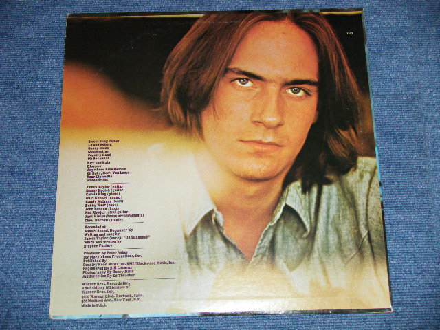 画像: JAMES TAYLOR - SWEET BABY JAMES : With POSTER SONG SHEET : 2nd Press "TITLE Credit" on Front Cover  (Matrix # WS 1843-A 39638-1D/WS 1843-B 39639-1C) "SANTA MONICA Press" ( Ex+++/Ex++ Looks:MINT-) / 1970 US ORIGINAL 1st Press GREEN & "WB" Label Used  LP